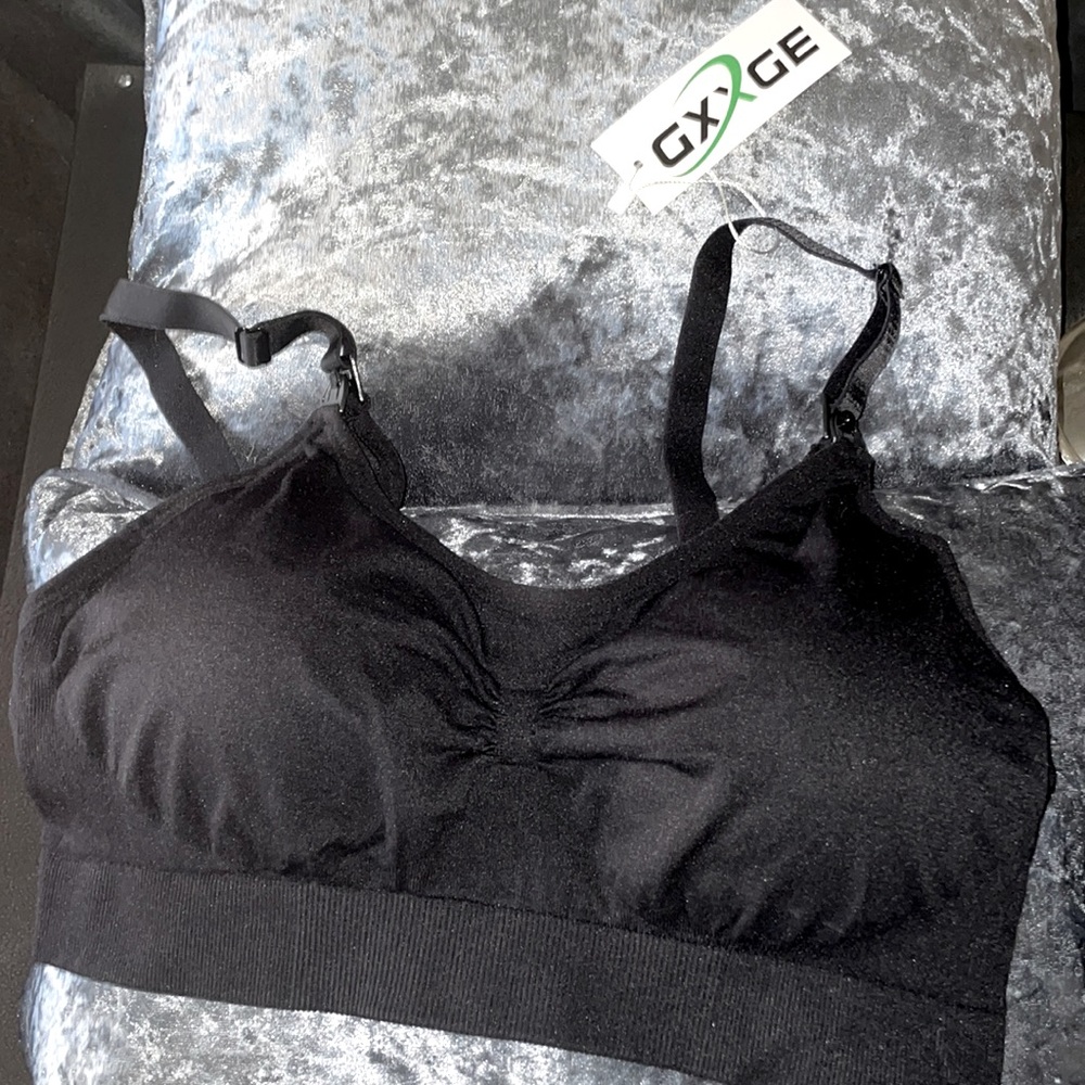 GXXGE Nursing Bra Black ~ Large NWT